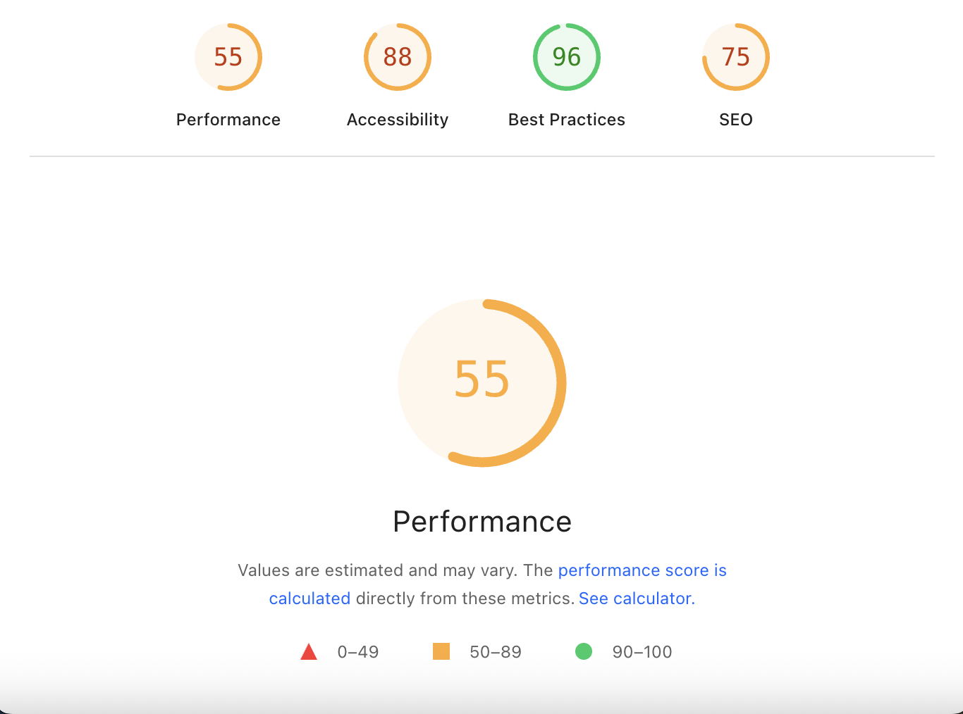 bad pagespeed scores - Cleaners Web Design