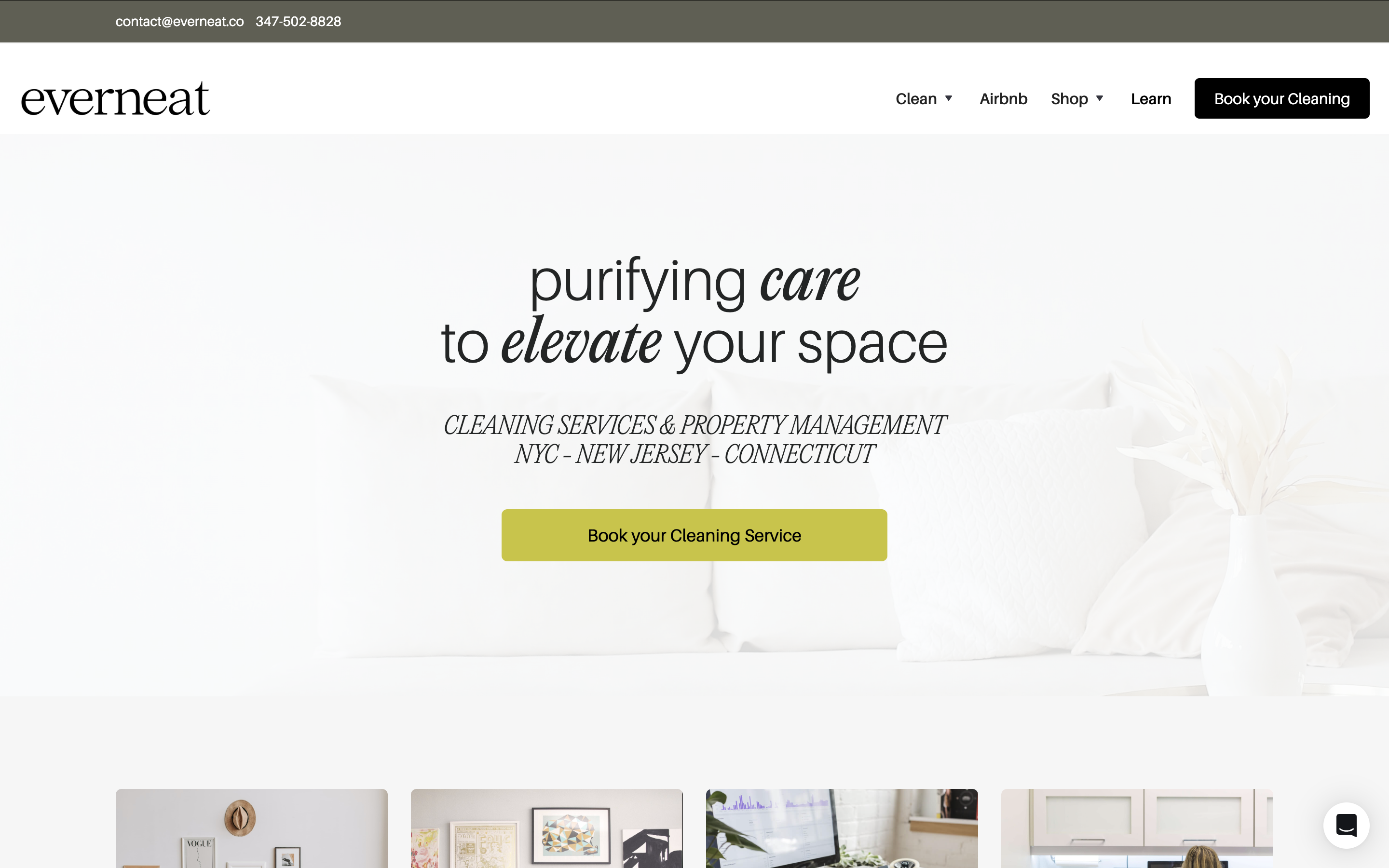 cleaner web design sample