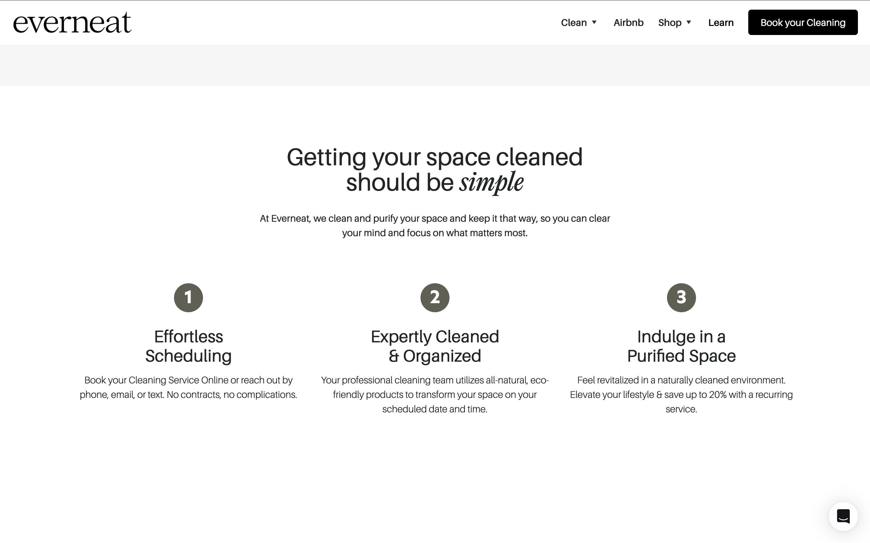 everneat cleaning website 2