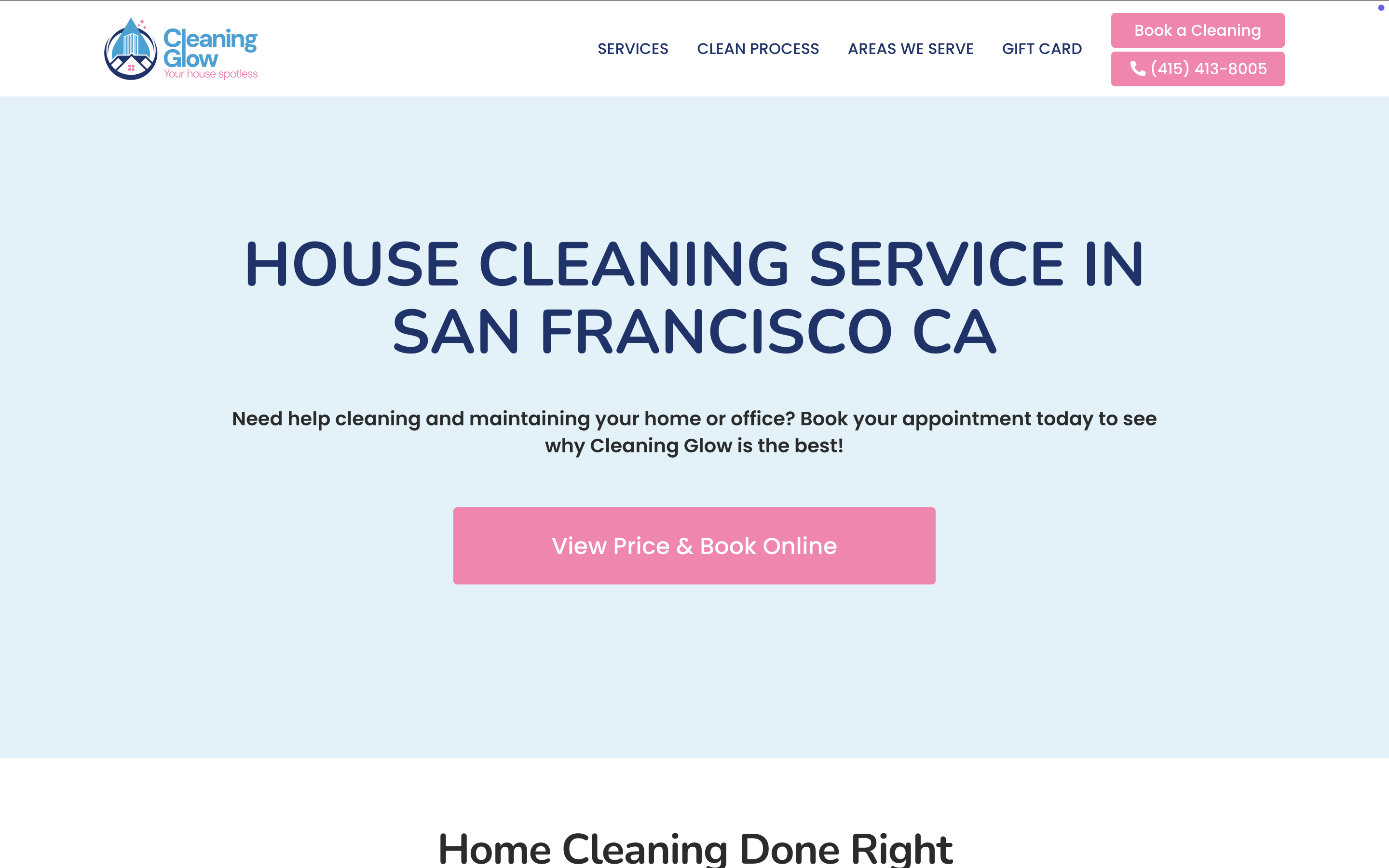 cleaner web design sample