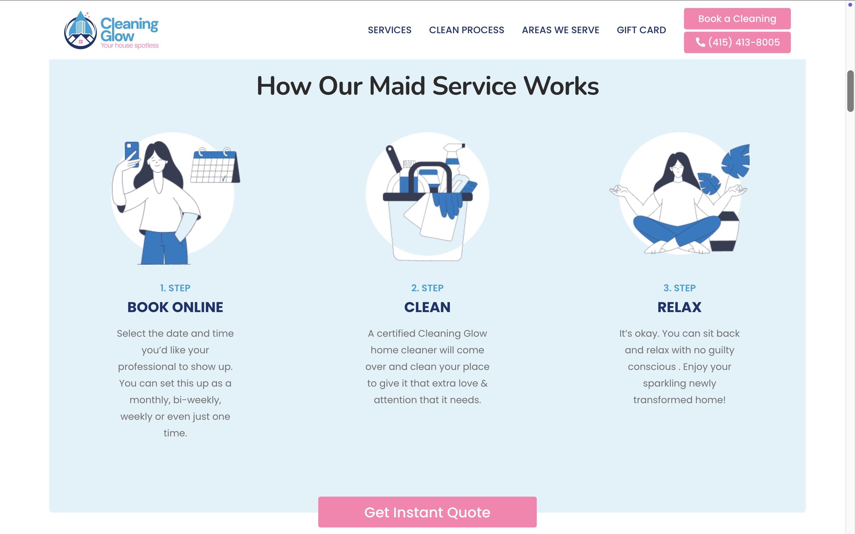 Cleaning Glow website 2