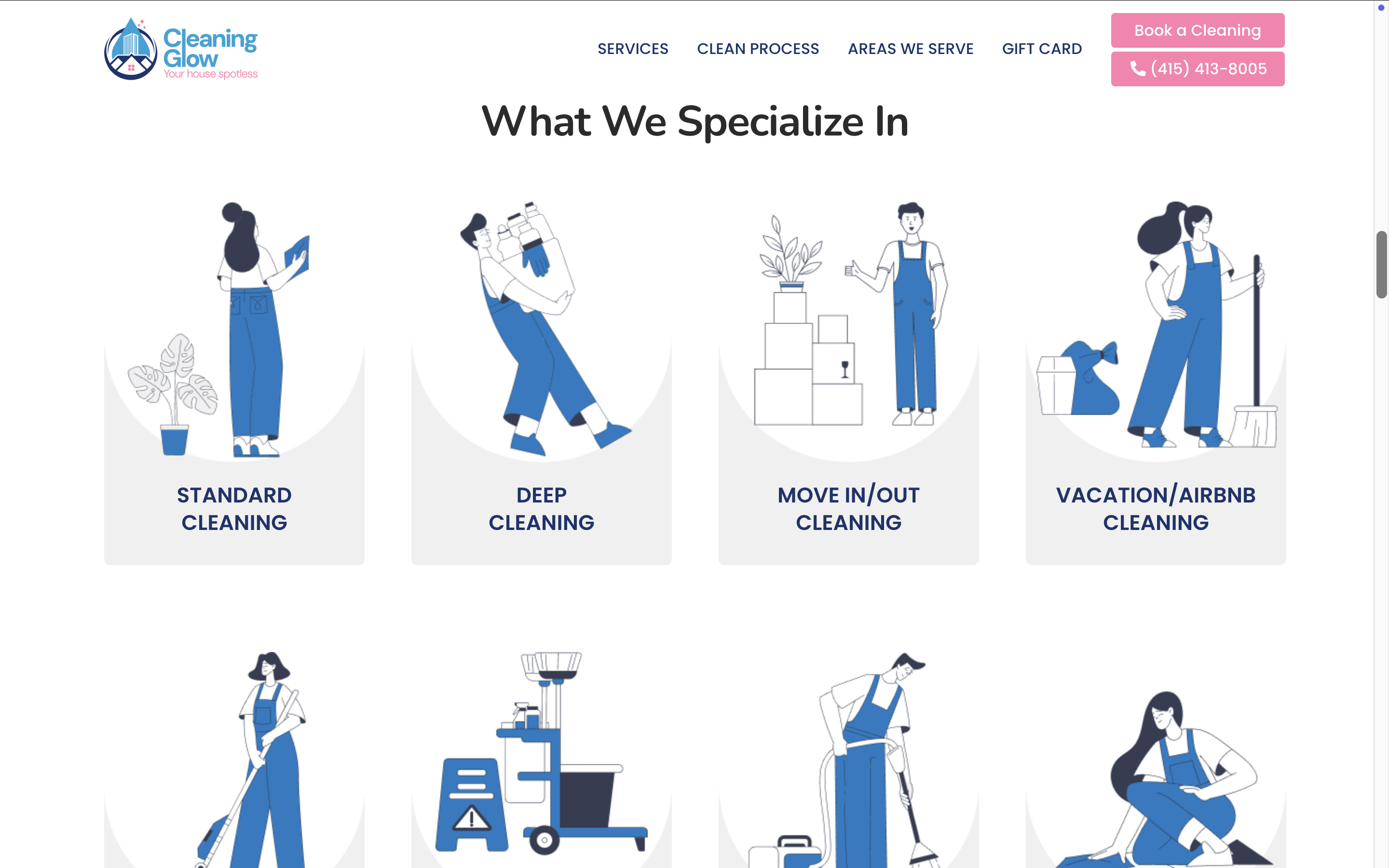Cleaning Glow website 3