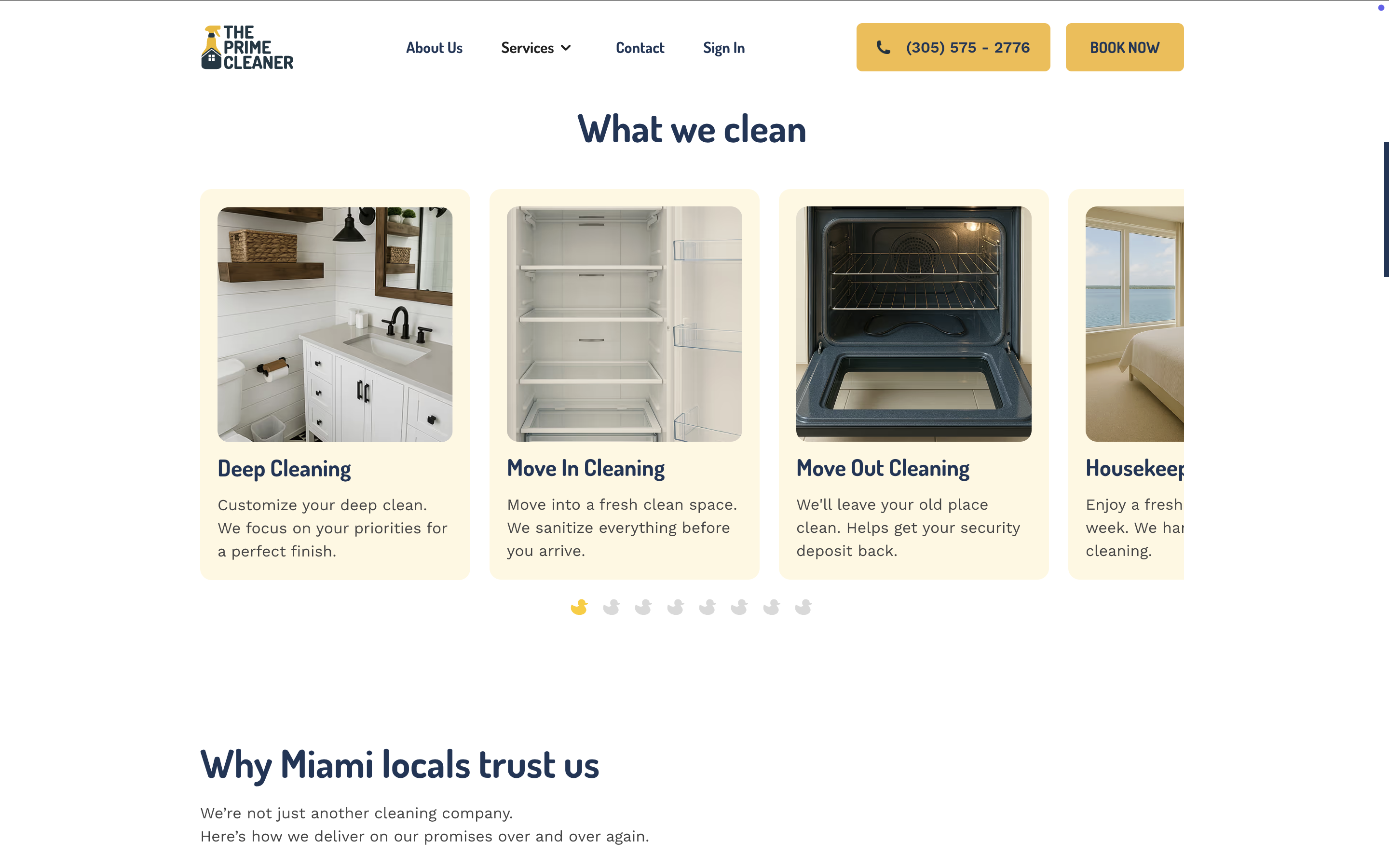 The Prime Cleaner website 2